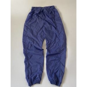 VINTAGE Nike Windbreaker Pants Womens S/M Purple Jogger Track Ankle Zip Y2K 1990